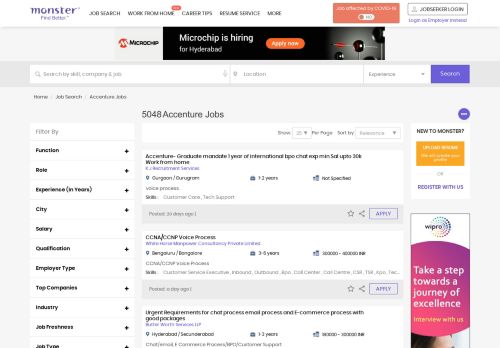 
                            6. Accenture Jobs - 595 Latest Accenture Job Vacancies ... - Monster India