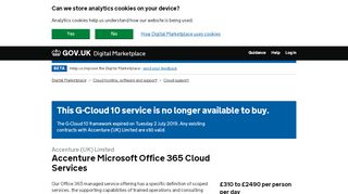 
                            11. Accenture Microsoft Office 365 Cloud Services - Digital Marketplace