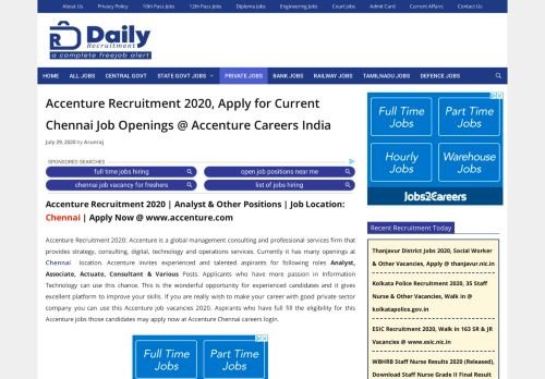 
                            11. Accenture Recruitment 2019, Apply for Current Job Openings ...