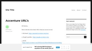 
                            9. Accenture URL's – Site Title