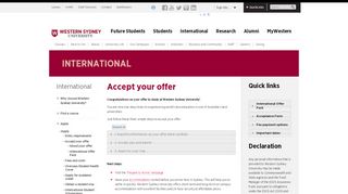 
                            8. Accept your offer | Western Sydney University