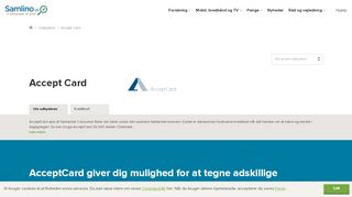 
                            5. AcceptCard | Spar op til 1000 kr. nu | Samlino.dk