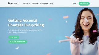 
                            2. Acceptd - Join the world's largest arts network