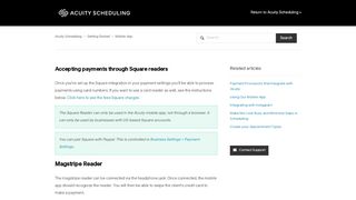 
                            9. Accepting payments through Square readers via ... - Acuity ...