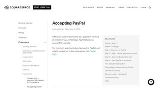 
                            13. Accepting PayPal – Squarespace Help