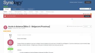 
                            11. Accès à distance [BBox 3 - Belgacom/Proximus] - Tutoriels - NAS-Forum