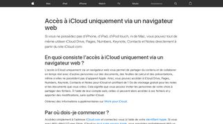 
                            3. Accès à iCloud uniquement via un navigateur web - Assistance Apple