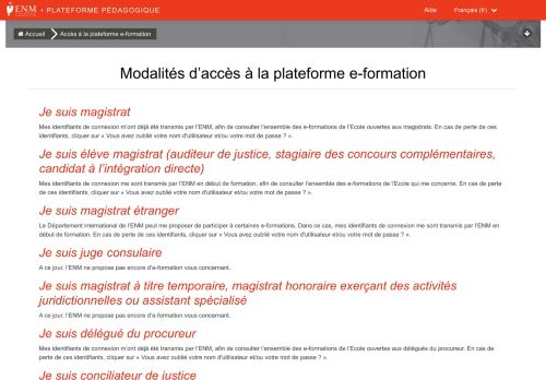 
                            3. Accès à la plateforme e-formation - ENM