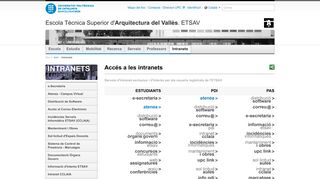 
                            8. Accés a les intranets — Escola Tècnica Superior d ... - EtsaV - UPC