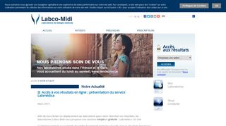 
                            4. Accès à vos résultats en ligne : présentation du service ... - LABCO MIDI