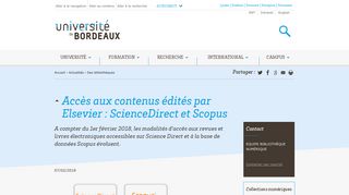 
                            8. Accès aux contenus édités par Elsevier : ScienceDirect et Scopus ...