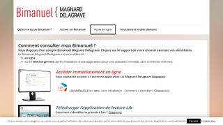 
                            1. Accès en ligne - Activer un Bimanuel