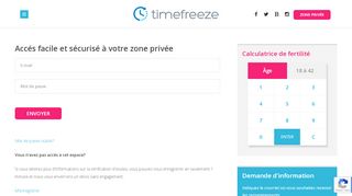 
                            9. Accés facile et sécurisé à votre zone privée - Timefreeze