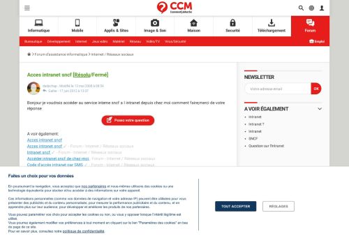 
                            4. Acces intranet sncf [Résolu] - Comment Ça Marche