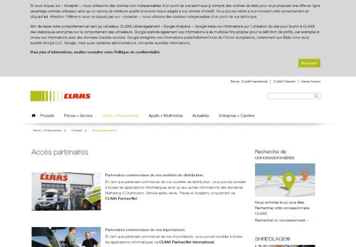 
                            3. Accès partenaires - Contact | CLAAS