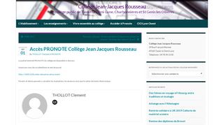 
                            2. Accès Pronote -Collège Jean Jacques Rousseau