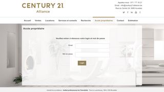 
                            5. Accès propriétaires - CENTURY 21 Alliance