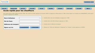 
                            5. Accès rapide pour les chauffeurs - Login