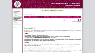 
                            4. Accès Wifi - Portail du SCD - ENS