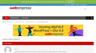 
                            2. acceso a cpanel y password - Webempresa