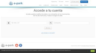 
                            1. Acceso a Mi Cuenta e-park - La App de los Parquímetros