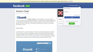 
                            9. Acceso a Tuenti | Facebook