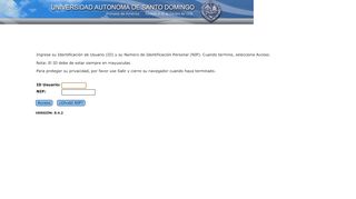 
                            1. Acceso a Usuario - Universidad Autónoma de Santo Domingo