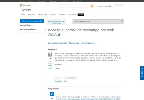 
                            11. Acceso al correo de exchange por web. OWA - Microsoft