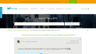 
                            3. Acceso al Router Comtrend 802.11n que instalan para el FTTH