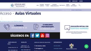 
                            2. Acceso - Aulas Virtuales - Fundación Universitaria Católica del Norte