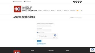 
                            8. Acceso de miembro | Cámara de Comercio Suizo Argentina