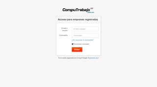 
                            1. Acceso para empresas registradas - Computrabajo empresa privado