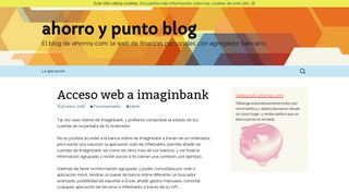 
                            11. Acceso web a imaginbank | ahorro y punto blog