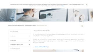
                            8. Accesos gestiones 'online' - Iberdrola Distribución Eléctrica, S.A.