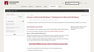 
                            6. Access a Microsoft Windows 7 desktop from Microsoft Windows ...