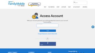 
                            2. Access Account - Walmart Family Mobile