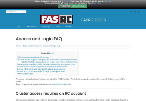 
                            10. Access and Login FAQ | FAS Research Computing