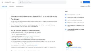 
                            3. Access another computer with Chrome Remote Desktop - Computer ...