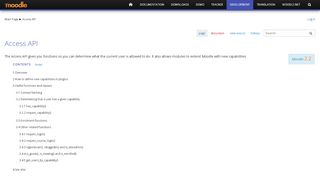 
                            12. Access API - MoodleDocs