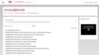 
                            10. Access@Moodle: Edinburgh Napier University - Sport & Exercise ...