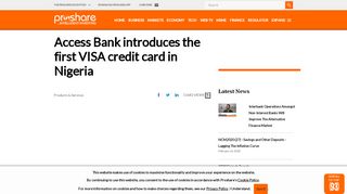 
                            11. Access Bank introduces the first VISA credit card in Nigeria - Proshare