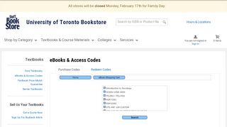 
                            11. Access Codes | University of Toronto Bookstore