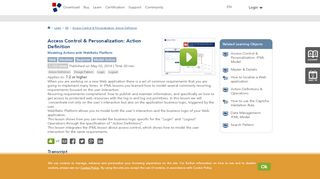 
                            3. Access Control & Personalization: Action Definition | WebRatio