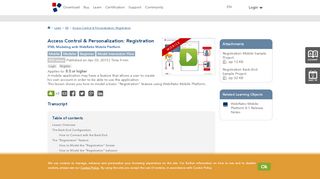 
                            7. Access Control & Personalization: Registration | WebRatio