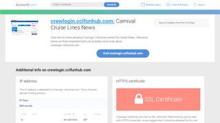 
                            11. Access crewlogin.cclfunhub.com. Carnival Cruise Lines News