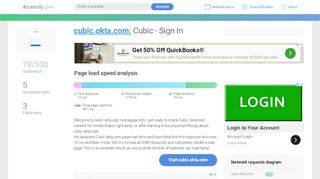 
                            8. Access cubic.okta.com. Cubic - Sign In