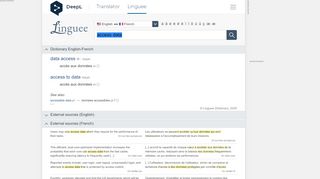 
                            11. access data - French translation – Linguee