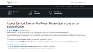 
                            4. Access Denied Error or File/Folder Permission Issues on an External ...