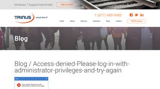 
                            5. Access denied, Please log in with administrator privileges and try again