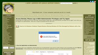 
                            6. Access Denied, Please Log in With Administrator Privileges and Try ...